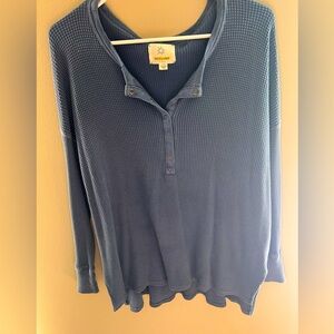 Aerie offline waffle Henley shirt - L